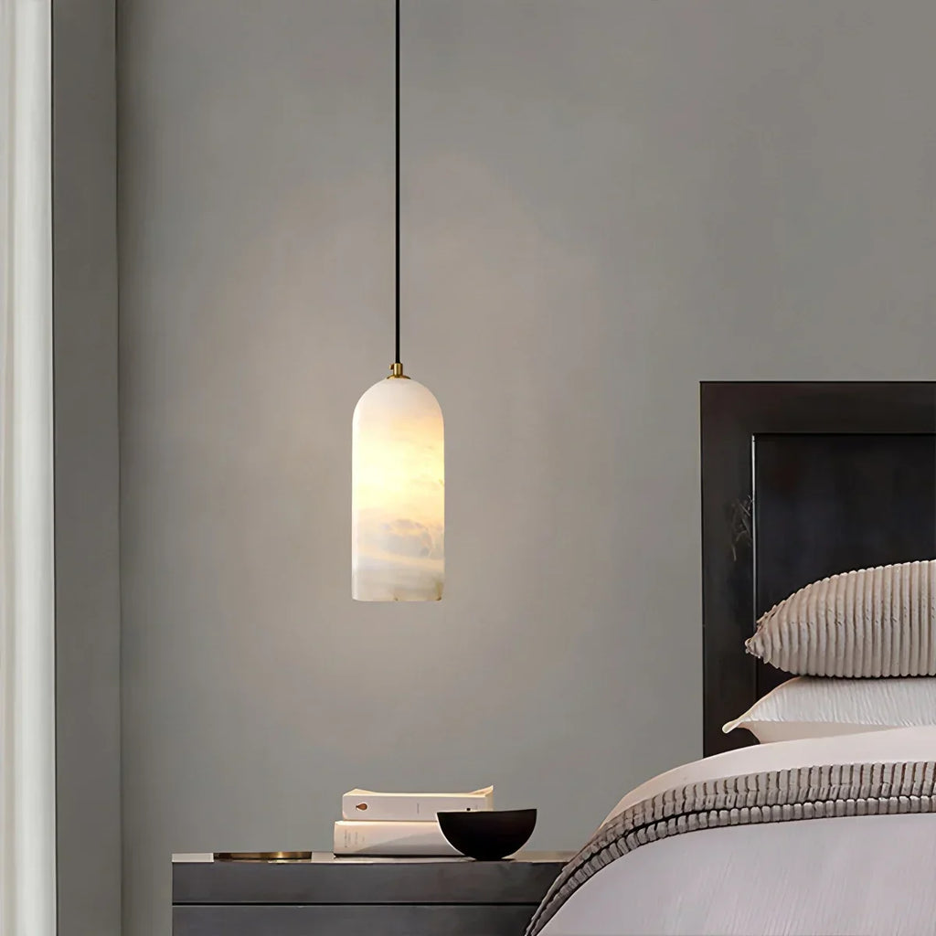Modern All Copper Spanish Alabaster Pendant Light | Desfino