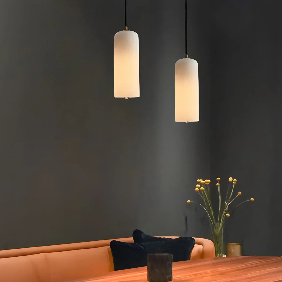 Modern All Copper Spanish Alabaster Pendant Light | Desfino