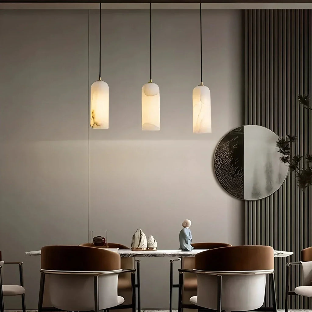 Modern All Copper Spanish Alabaster Pendant Light | Desfino