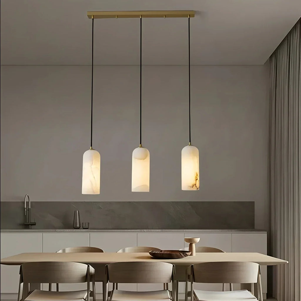 Modern All Copper Spanish Alabaster Pendant Light | Desfino