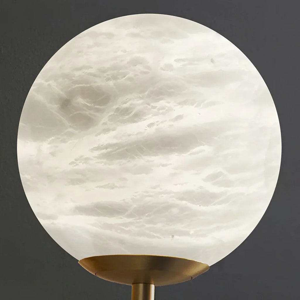 Modern Globe Spanish Alabaster Pendant Light | Desfino