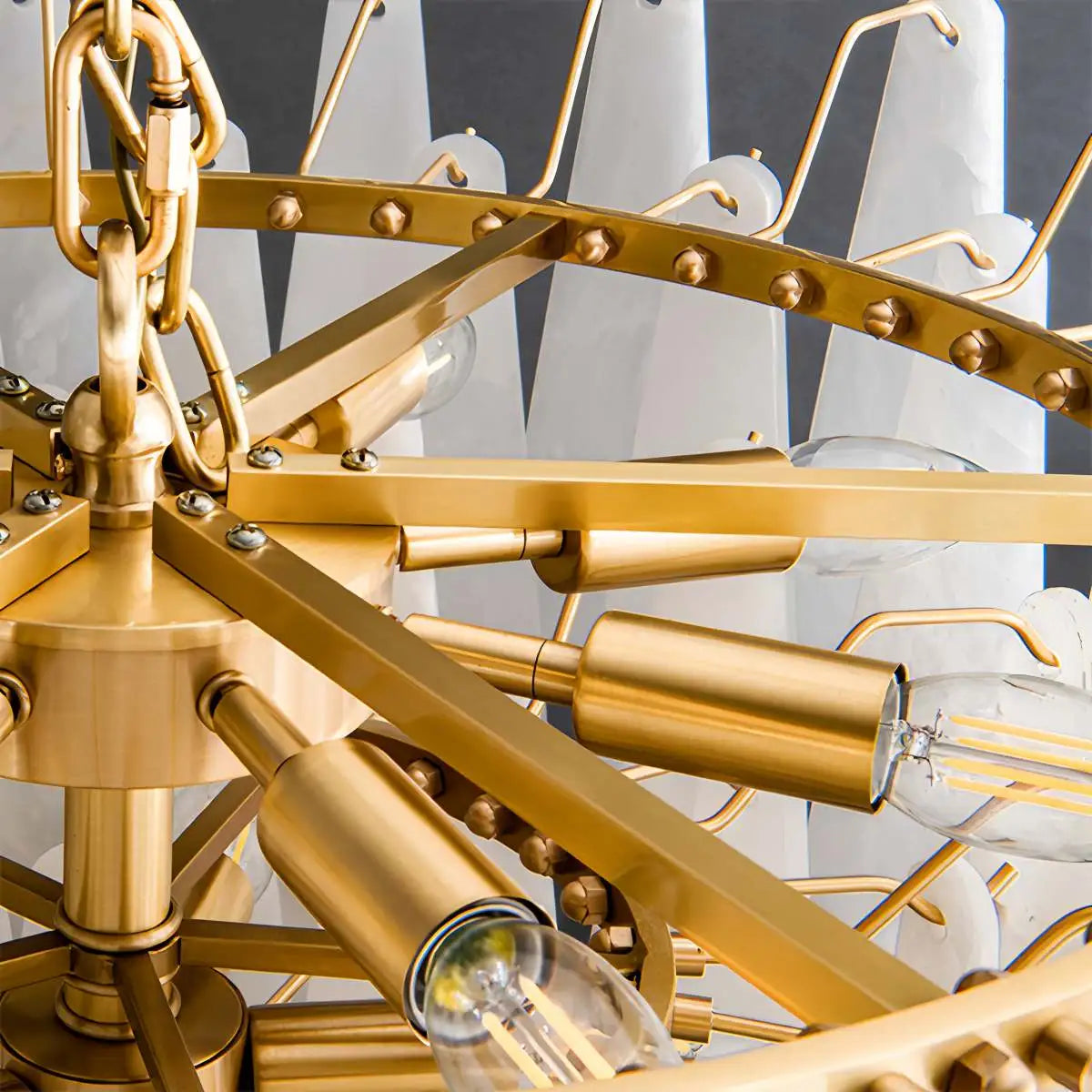 Modern Luxury Multi-layer Spanish Alabaster Chandelier | Desfino
