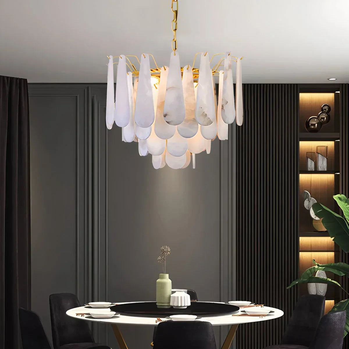Modern Luxury Multi-layer Spanish Alabaster Chandelier | Desfino