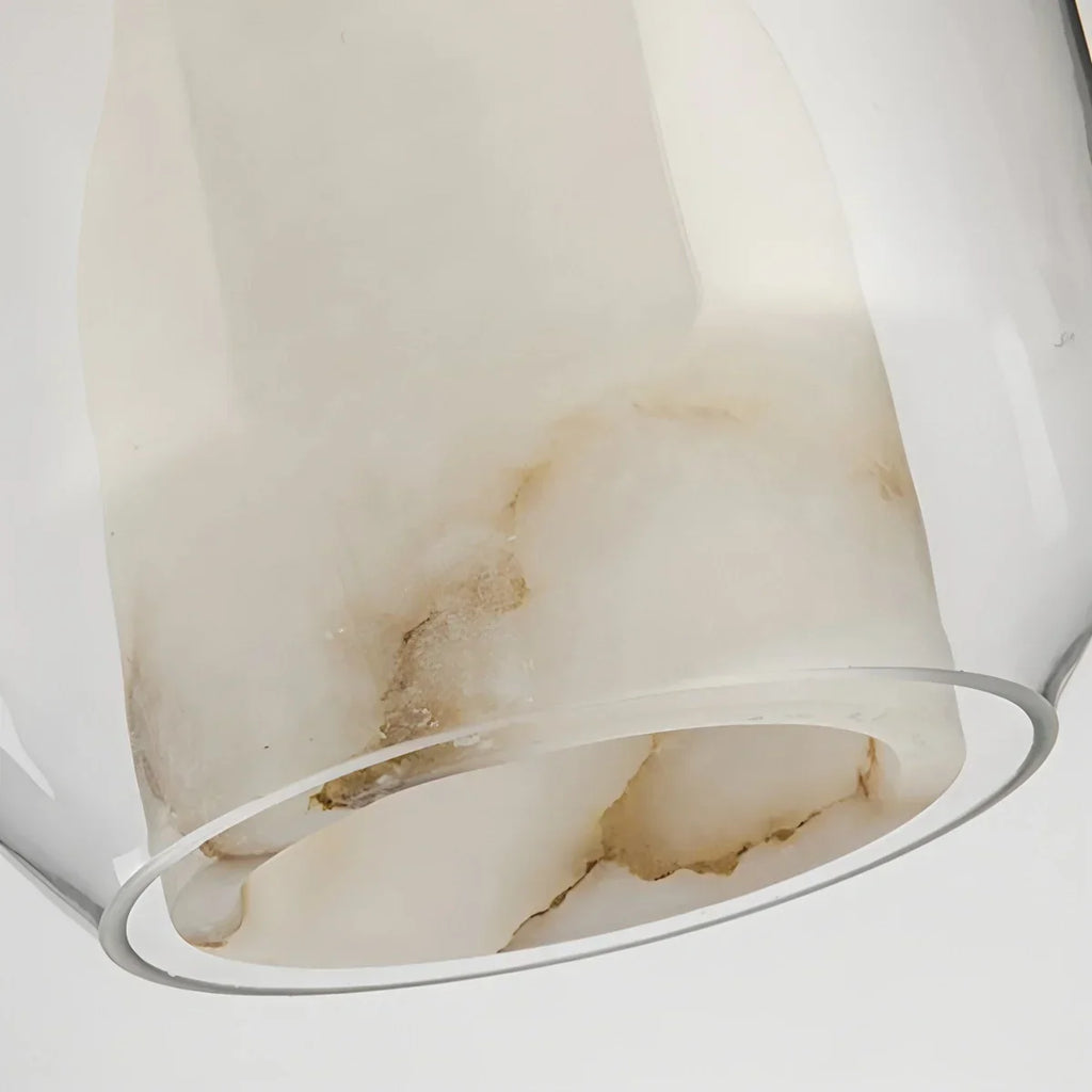 Moderne Pendelleuchte aus Alabasterglas für das Schlafzimmer | Desfino