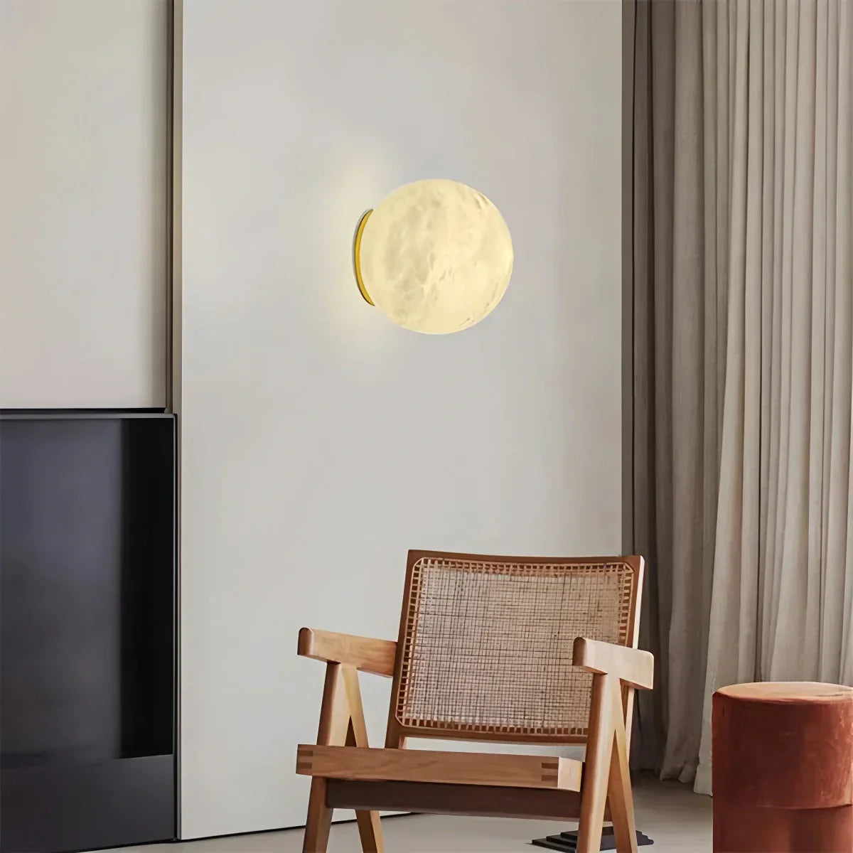 Modern Spherical Spanish Alabaster Wall Sconce | Desfino