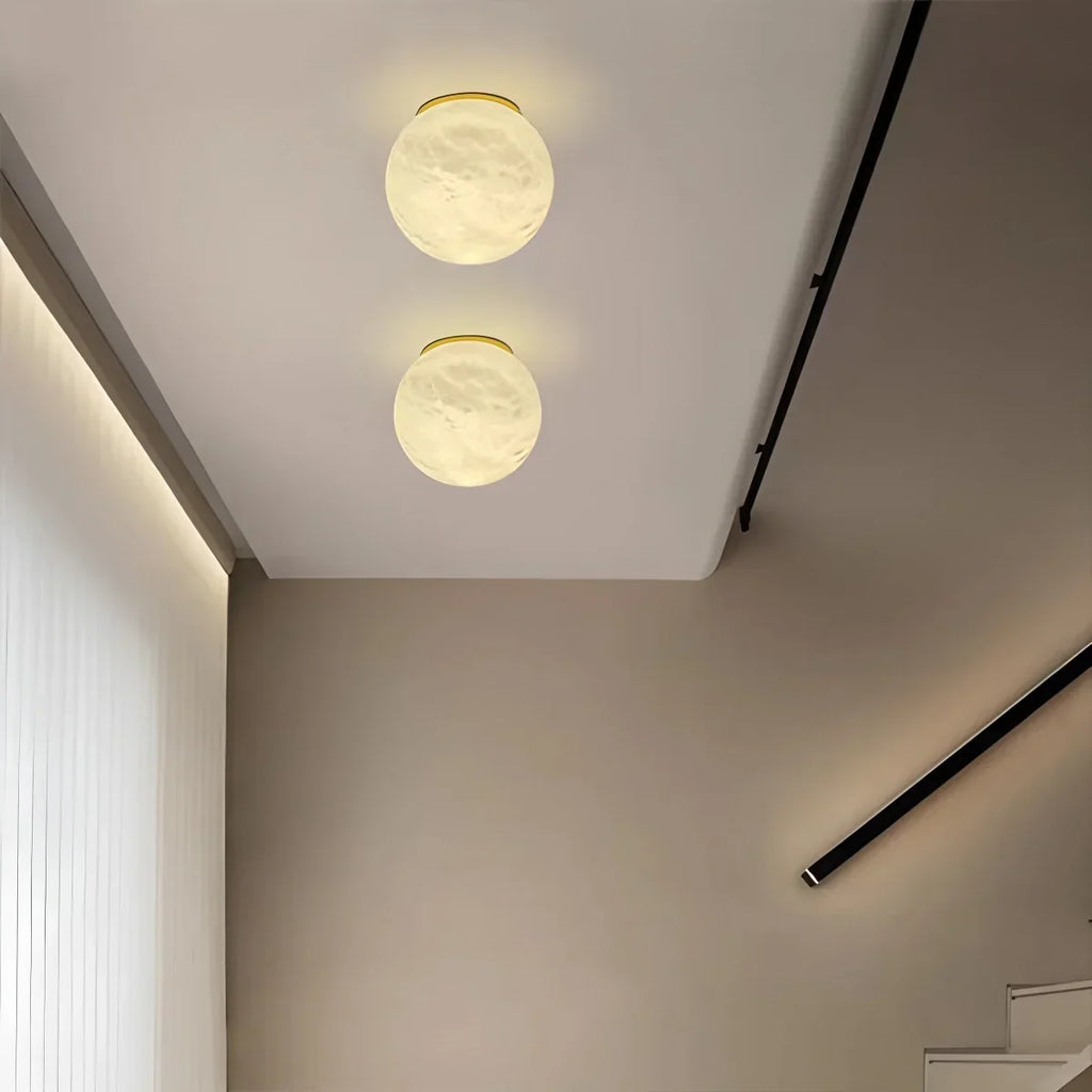 Modern Spherical Spanish Alabaster Wall Sconce | Desfino