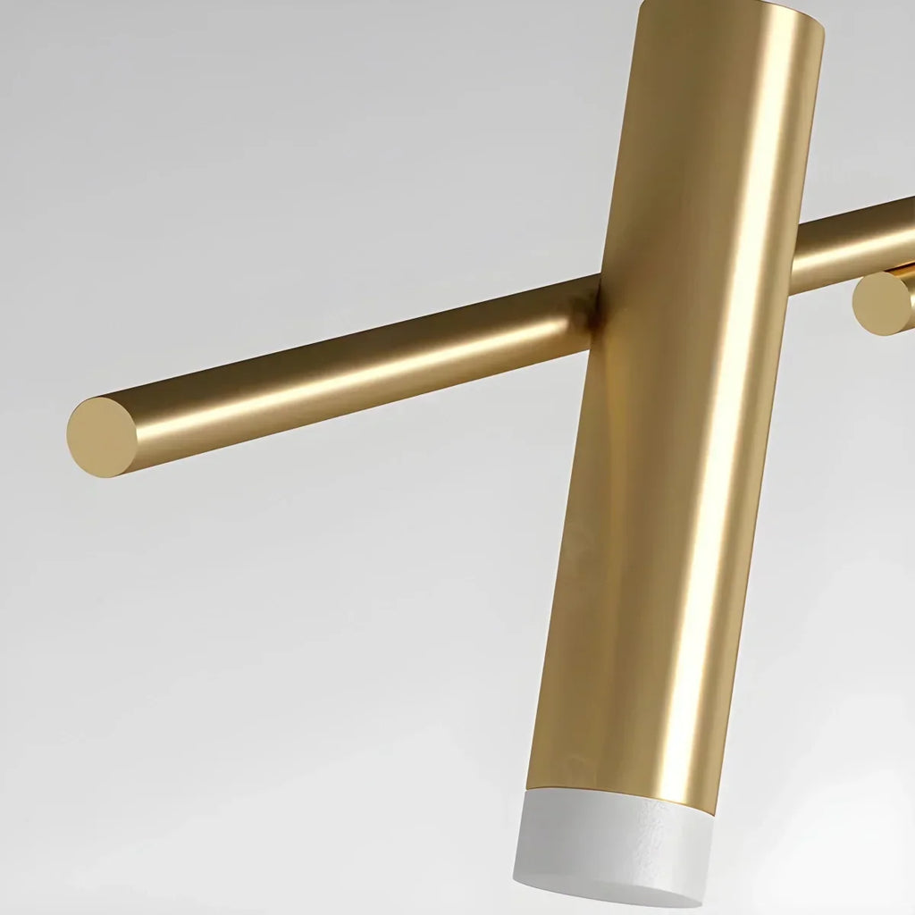 Moderne lange Pendelleuchte mit Spotlights | Desfino