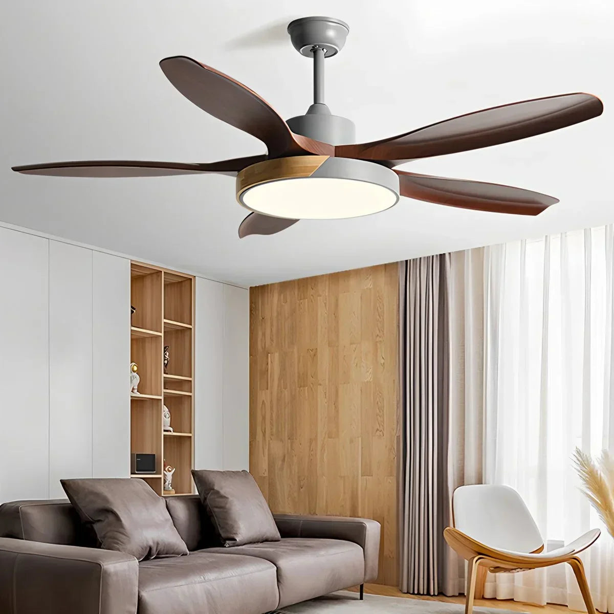 Nordic Living Room Ceiling Fan with Light | Desfino