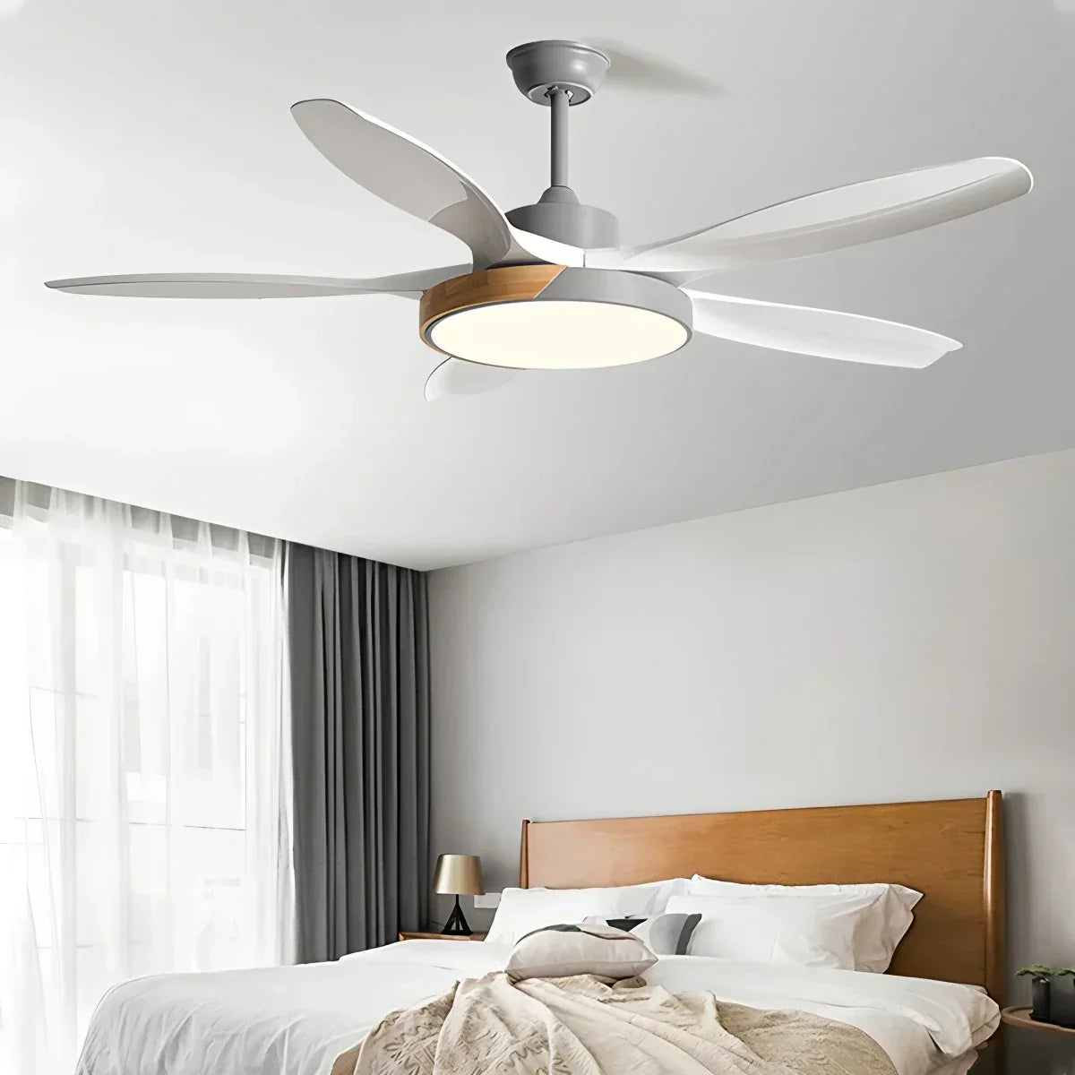 Nordic Living Room Ceiling Fan with Light | Desfino