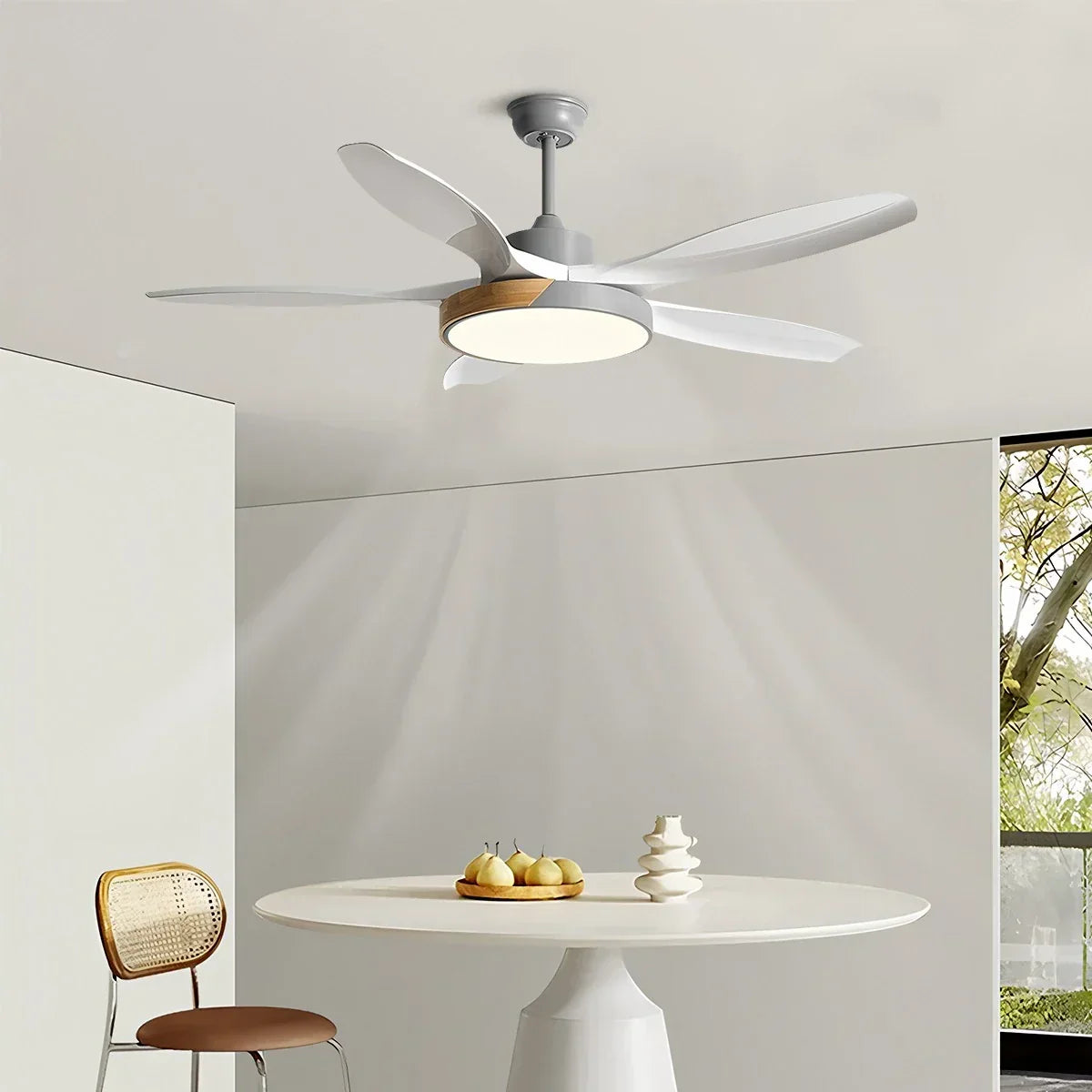 Nordic Living Room Ceiling Fan with Light | Desfino