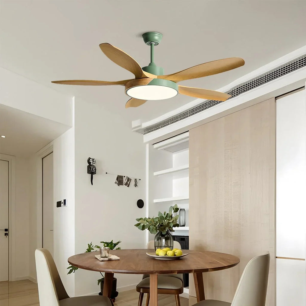 Nordic Living Room Ceiling Fan with Light | Desfino