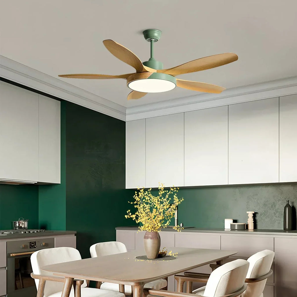 Nordic Living Room Ceiling Fan with Light | Desfino