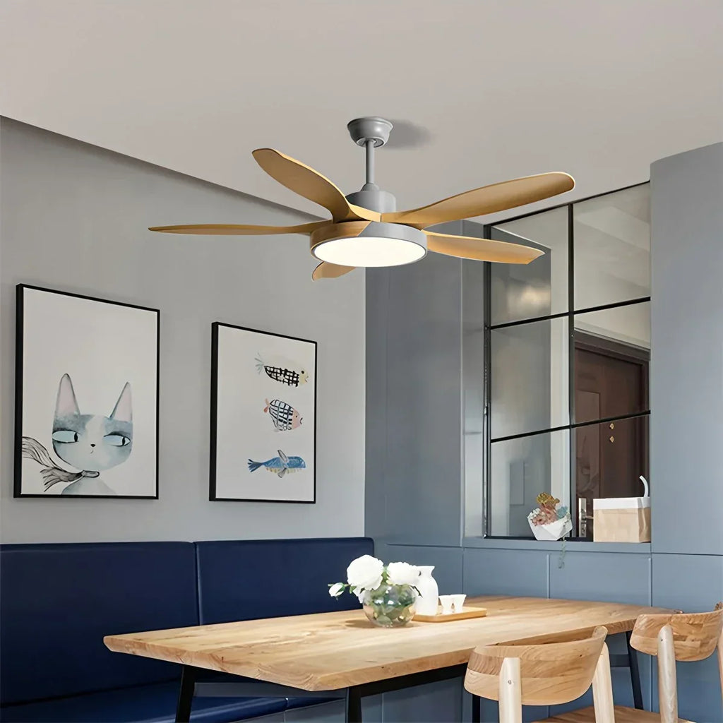 Nordic Living Room Ceiling Fan with Light | Desfino