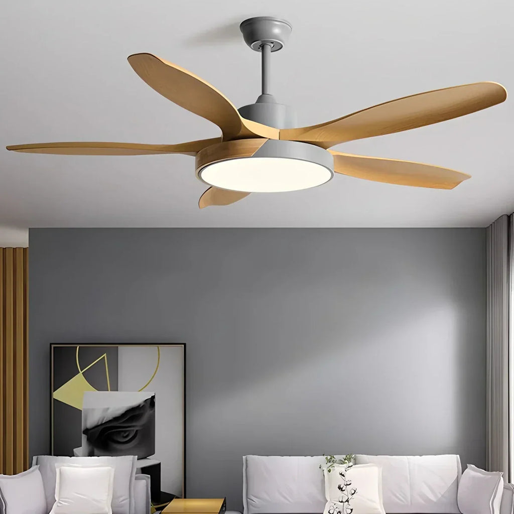 Nordic Living Room Ceiling Fan with Light | Desfino