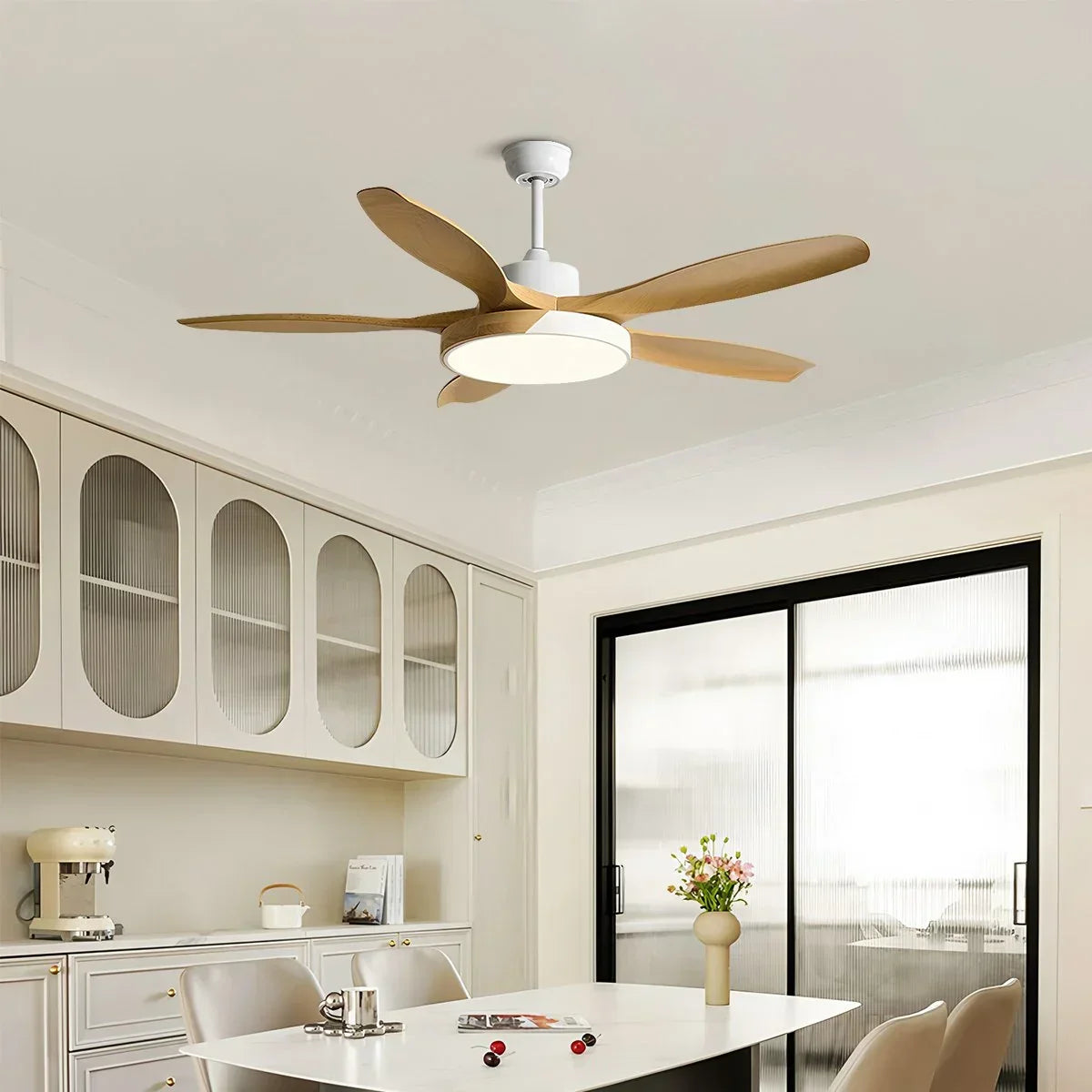 Nordic Living Room Ceiling Fan with Light | Desfino