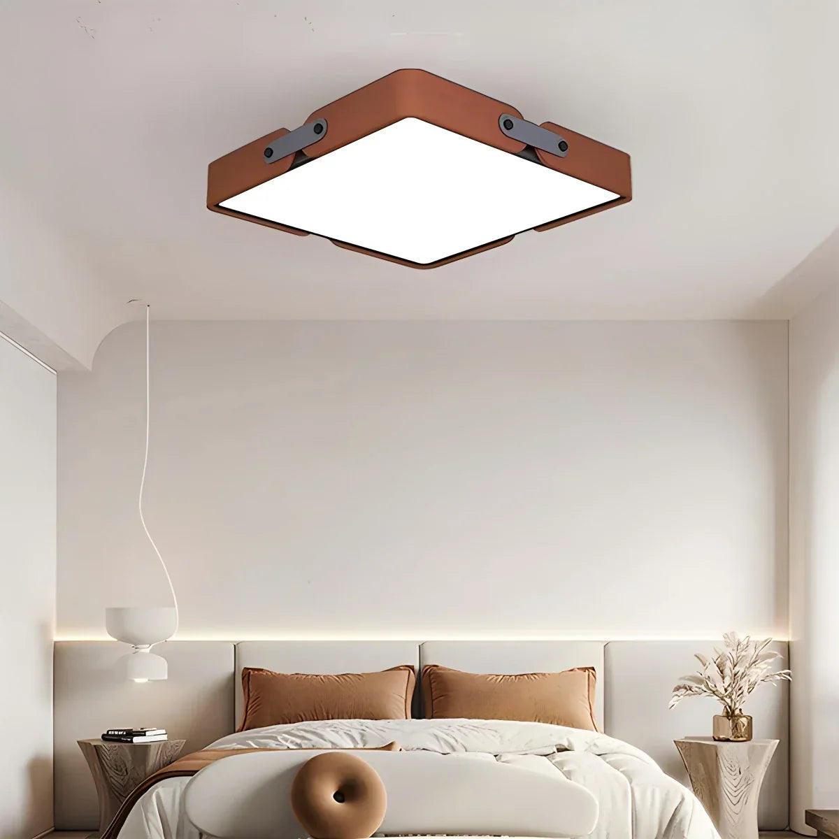Nordic Wood Ceiling Light for Bedroom | Desfino