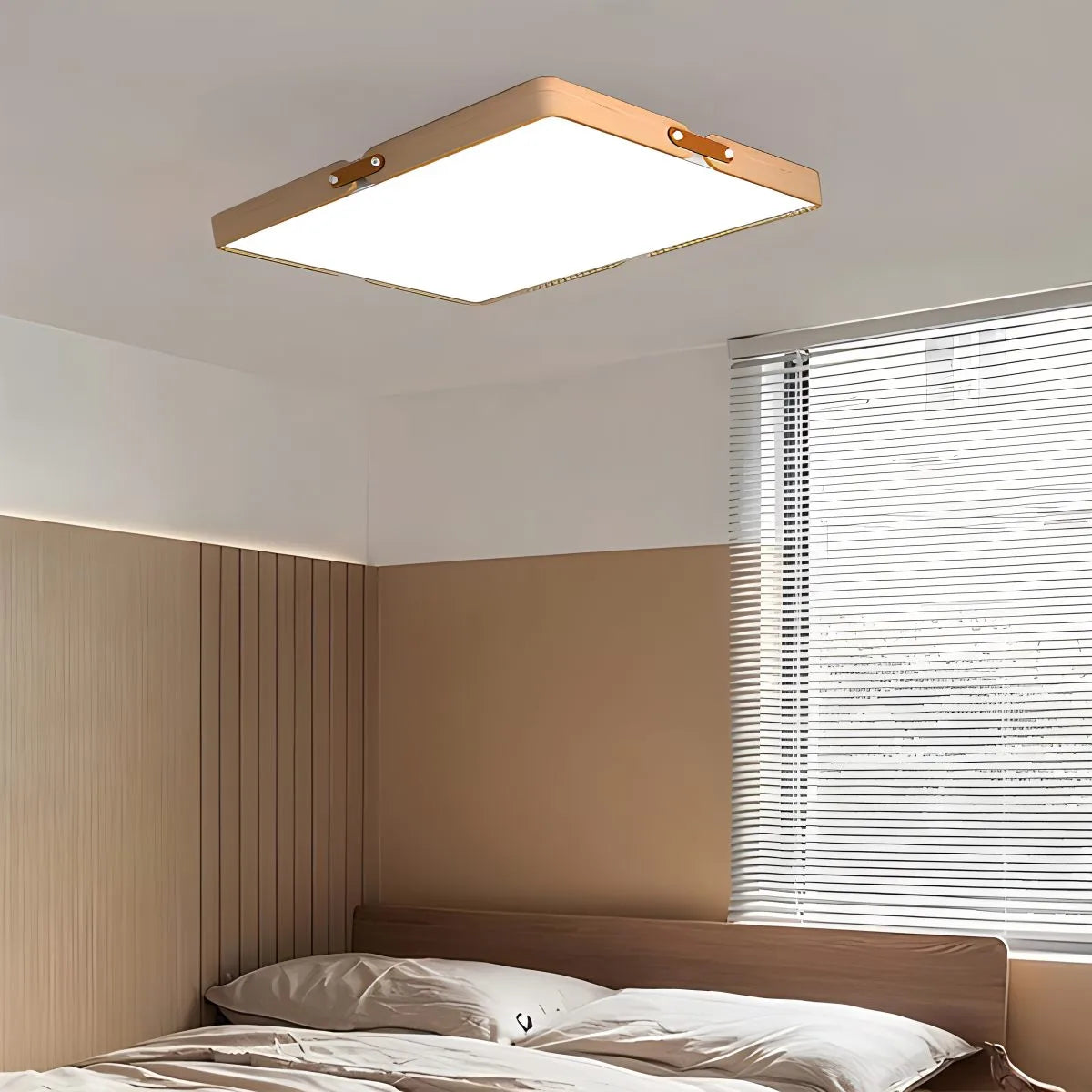 Nordic Wood Ceiling Light for Bedroom | Desfino