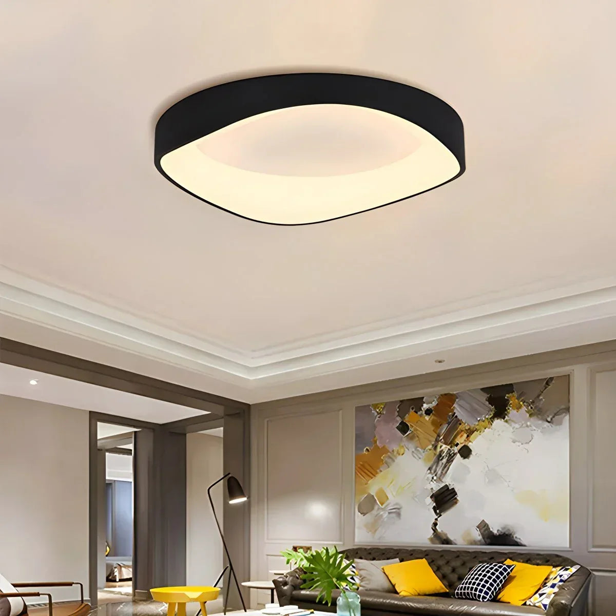 Nordic Acrylic Circle Ceiling Light for Bedroom | Desfino