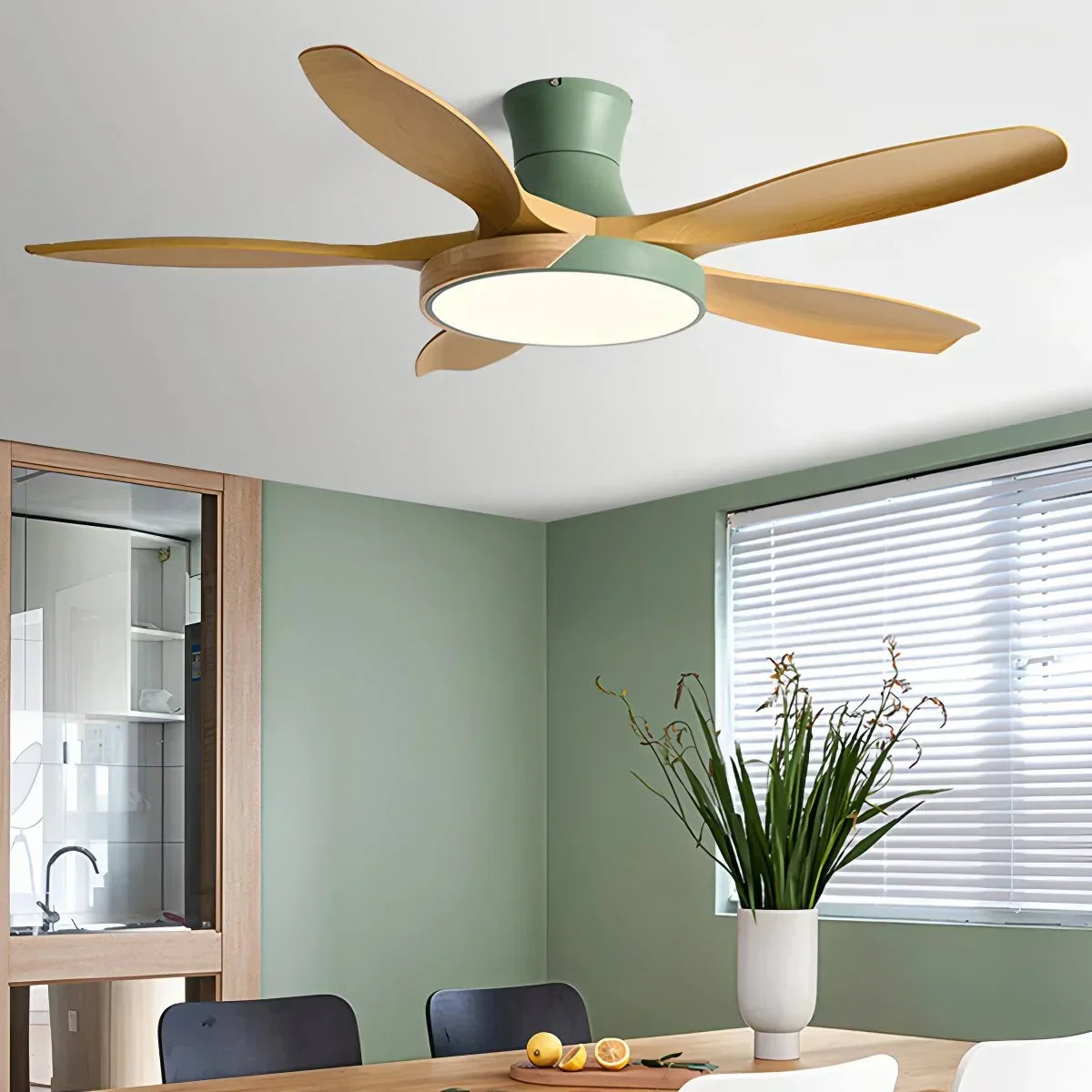 Nordic 5-Blade LED Ceiling Fan Light | Desfino