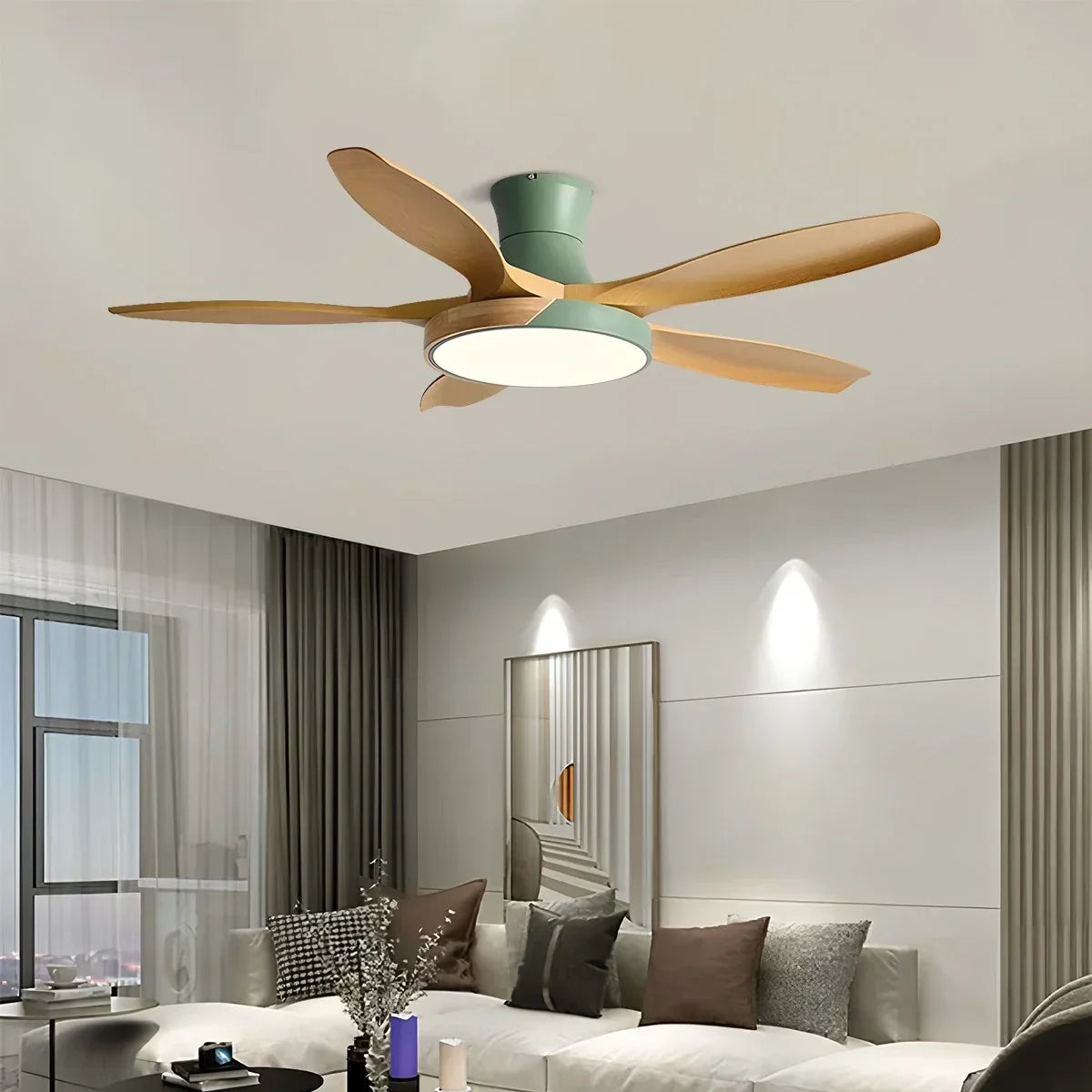Nordic 5-Blade LED Ceiling Fan Light | Desfino