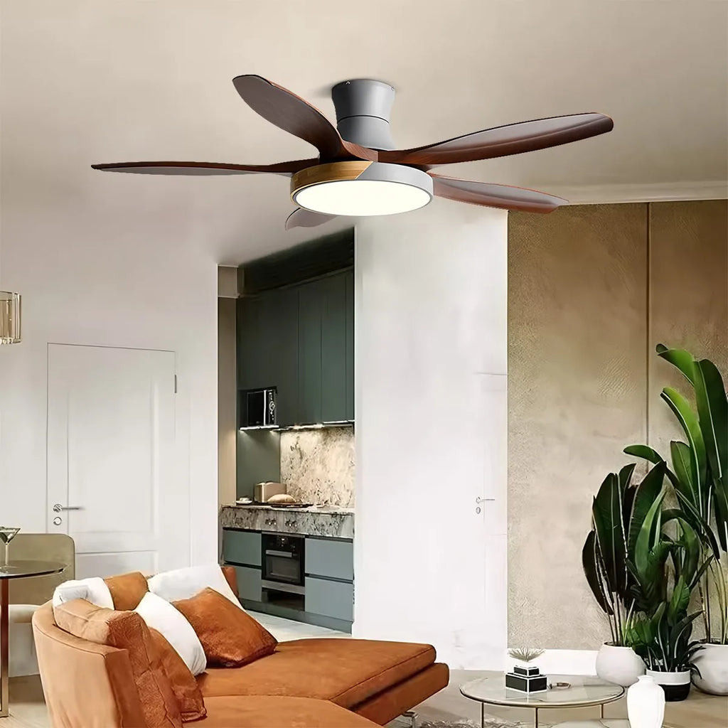 Nordic 5-Blade LED Ceiling Fan Light | Desfino
