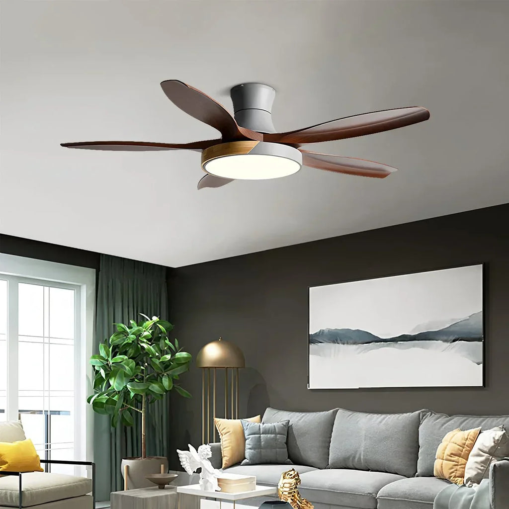 Nordic 5-Blade LED Ceiling Fan Light | Desfino