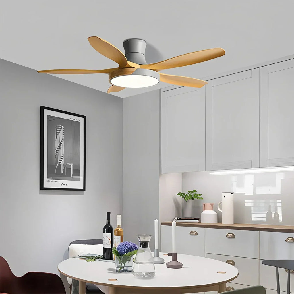 Nordic 5-Blade LED Ceiling Fan Light | Desfino