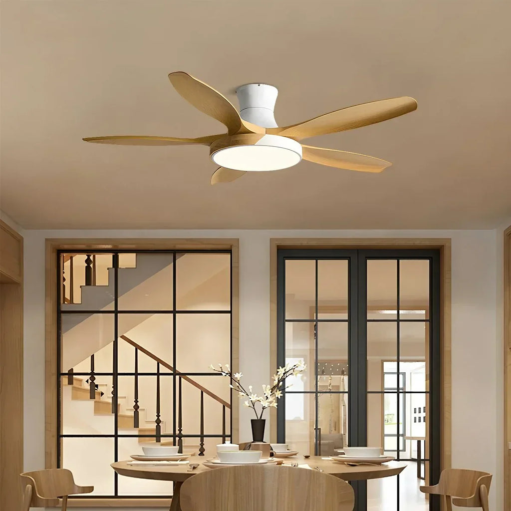 Nordic 5-Blade LED Ceiling Fan Light | Desfino
