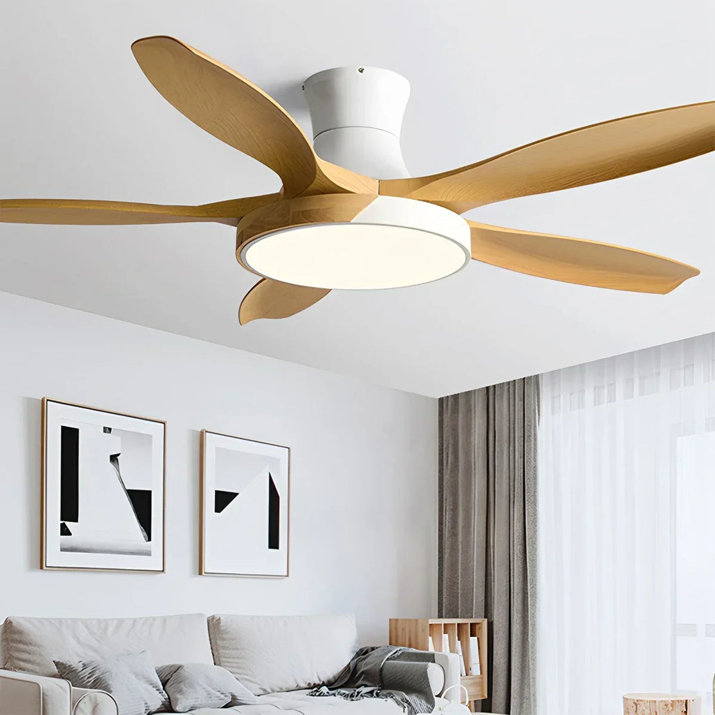 Nordic 5-Blade LED Ceiling Fan Light | Desfino