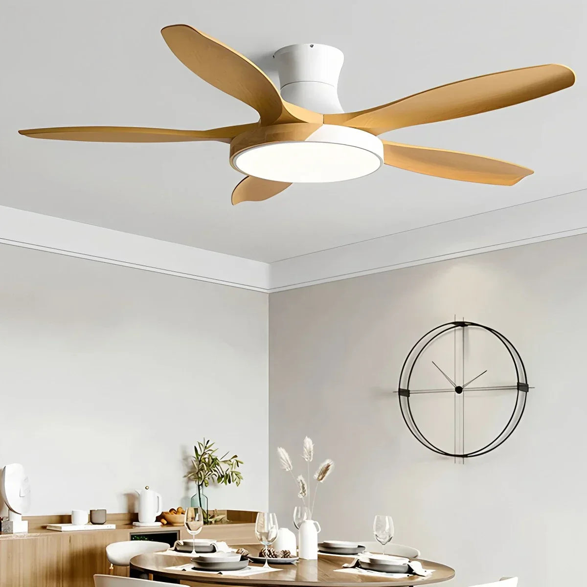 Nordic 5-Blade LED Ceiling Fan Light | Desfino