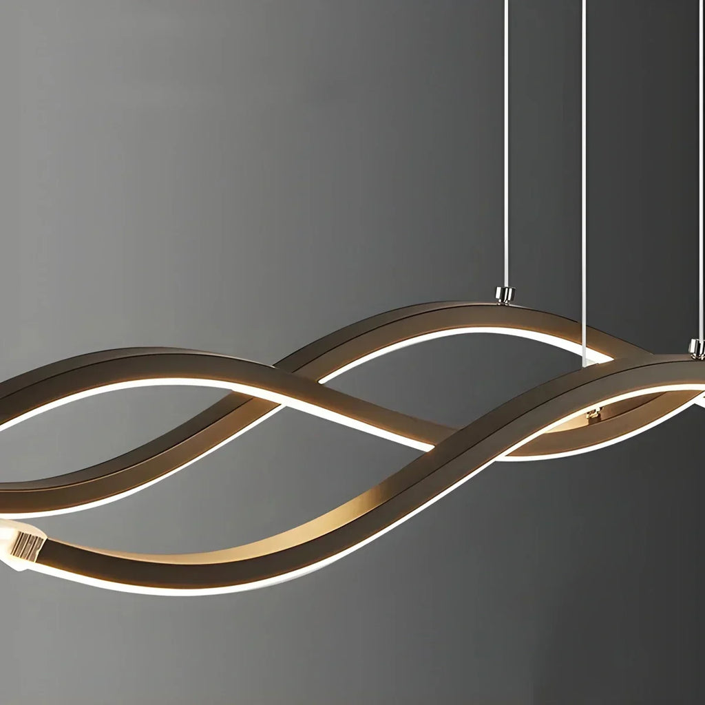 Nordic Minimalist Wave Long Pendant Light | Desfino