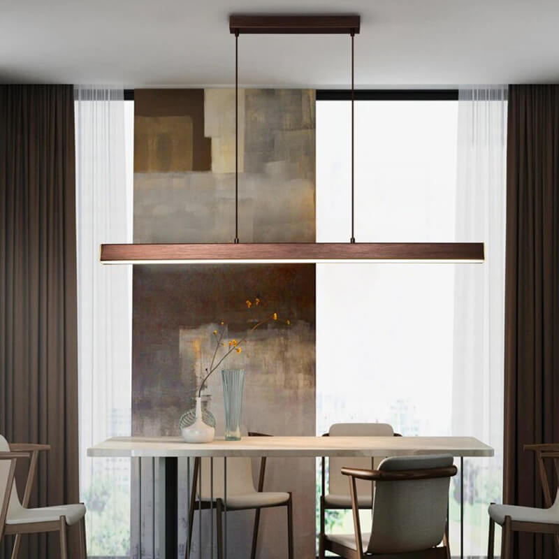 Nordic LED Linear Pendant Light for Kitchen Island | Desfino