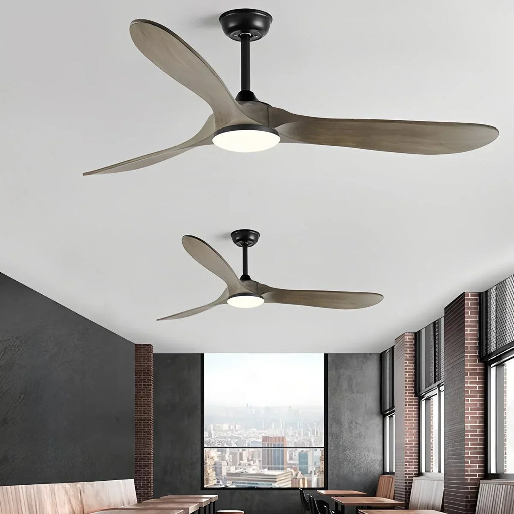 Nordic Wood Ceiling Fan with Light | Desfino