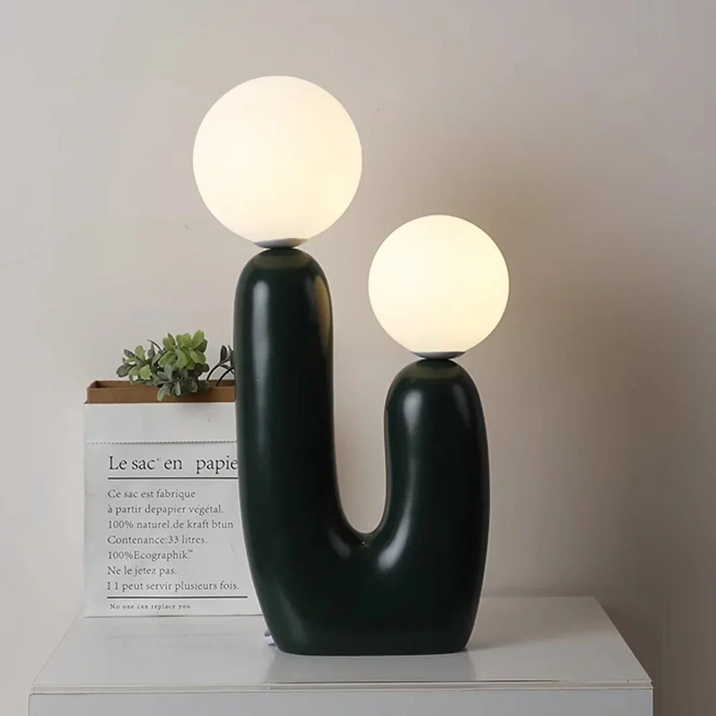 Rau strukturierte Harztischlampe | Desfino