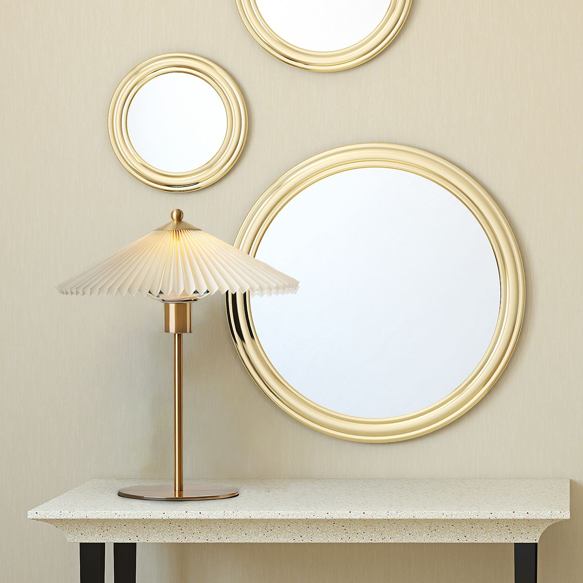 Perla Pleated Table Lamp for Bedroom | Desfino