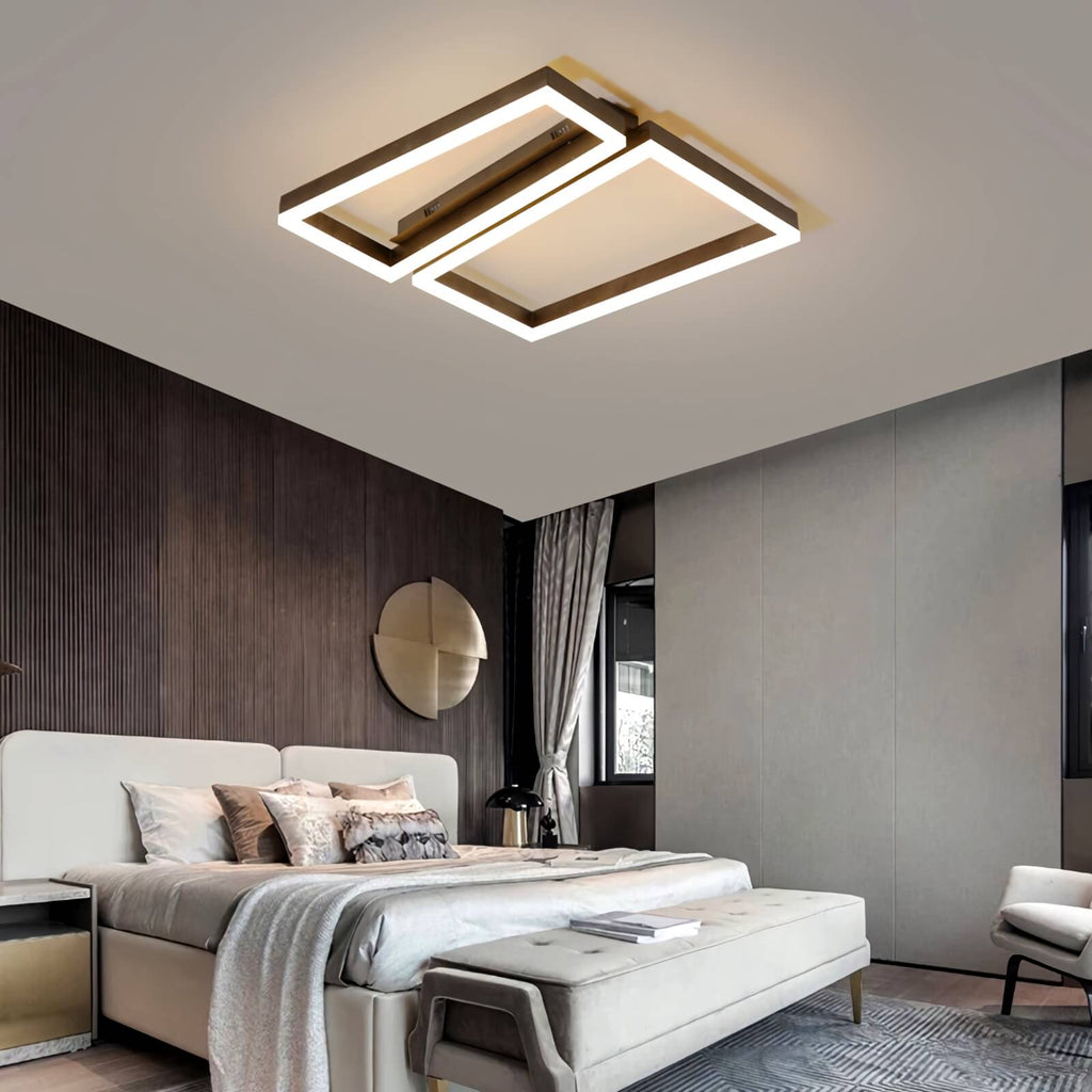 Moderne quadratische Deckenleuchte für das Schlafzimmer | Desfino