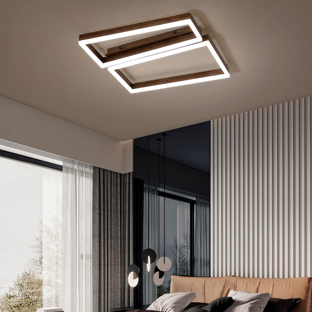 Moderne quadratische Deckenleuchte für das Schlafzimmer | Desfino