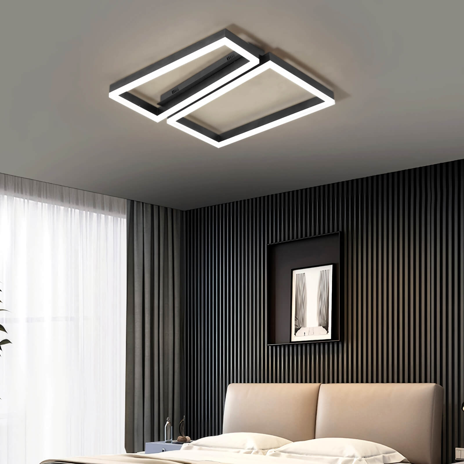 Moderne quadratische Deckenleuchte für das Schlafzimmer | Desfino