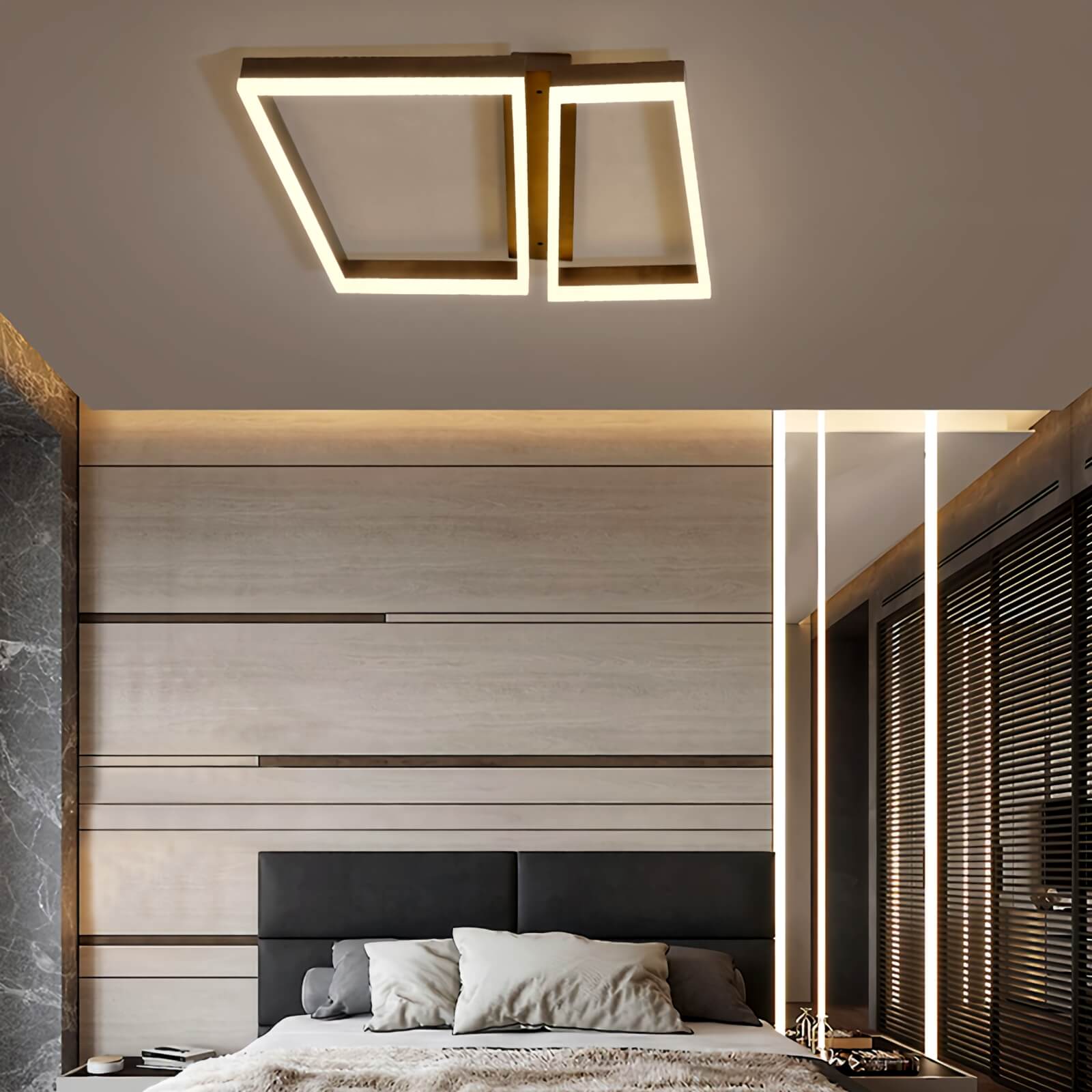 Moderne quadratische Deckenleuchte für das Schlafzimmer | Desfino