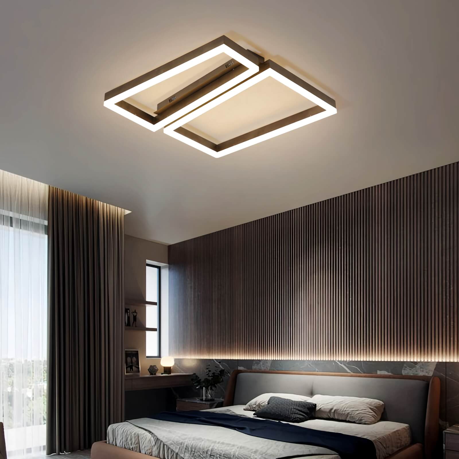 Moderne quadratische Deckenleuchte für das Schlafzimmer | Desfino