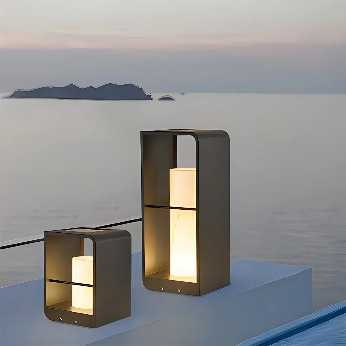 Rectangular Lawn Outdoor Lamp for Gardens | Desfino