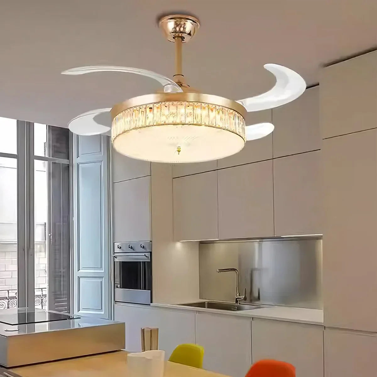 Remote Hugger Ceiling Fan Light | Desfino