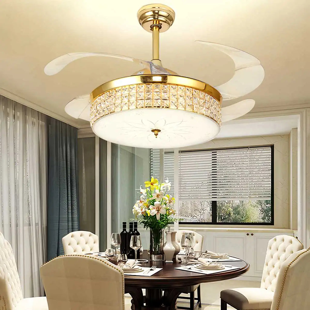 Remote Hugger Ceiling Fan Light | Desfino