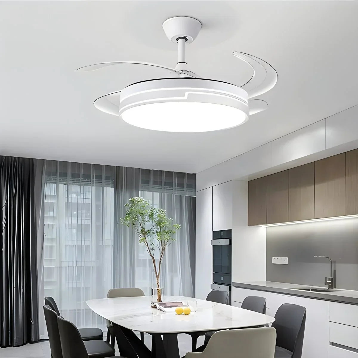 Minimalistischer Deckenventilator mit Fernbedienung | Desfino
