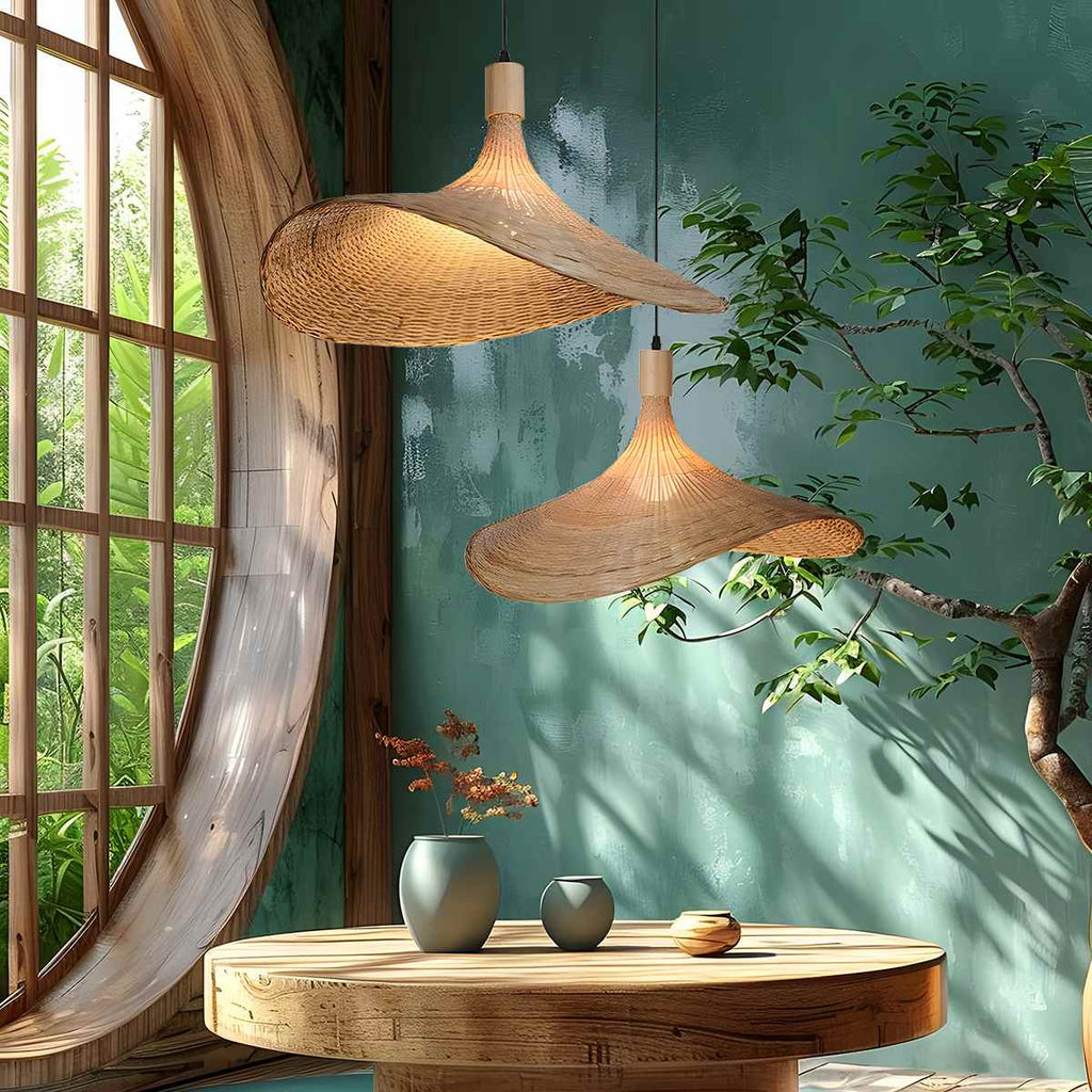 Ren Bamboo Pendant Lamp for Modern Spaces | Desfino