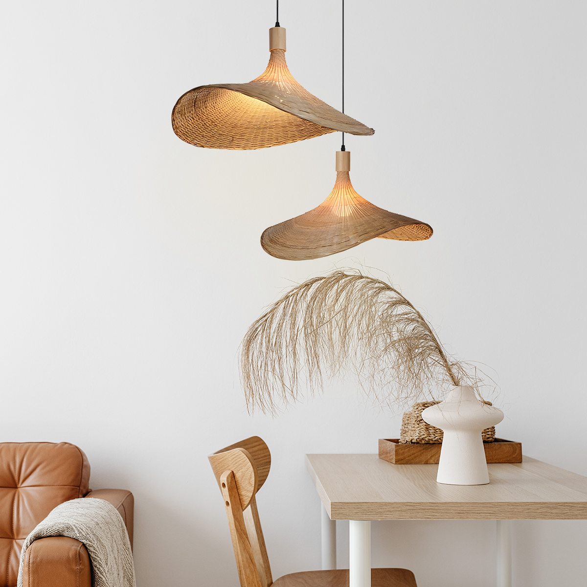 Ren Bamboo Pendant Lamp for Modern Spaces | Desfino
