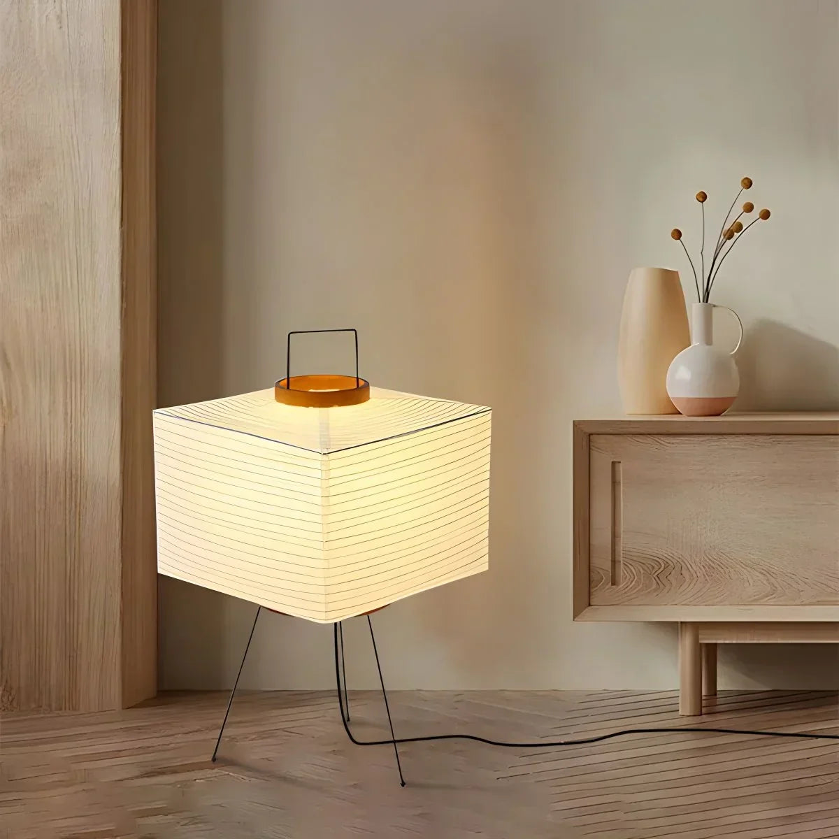 Rice Paper Art Floor & Table Lamp | Desfino