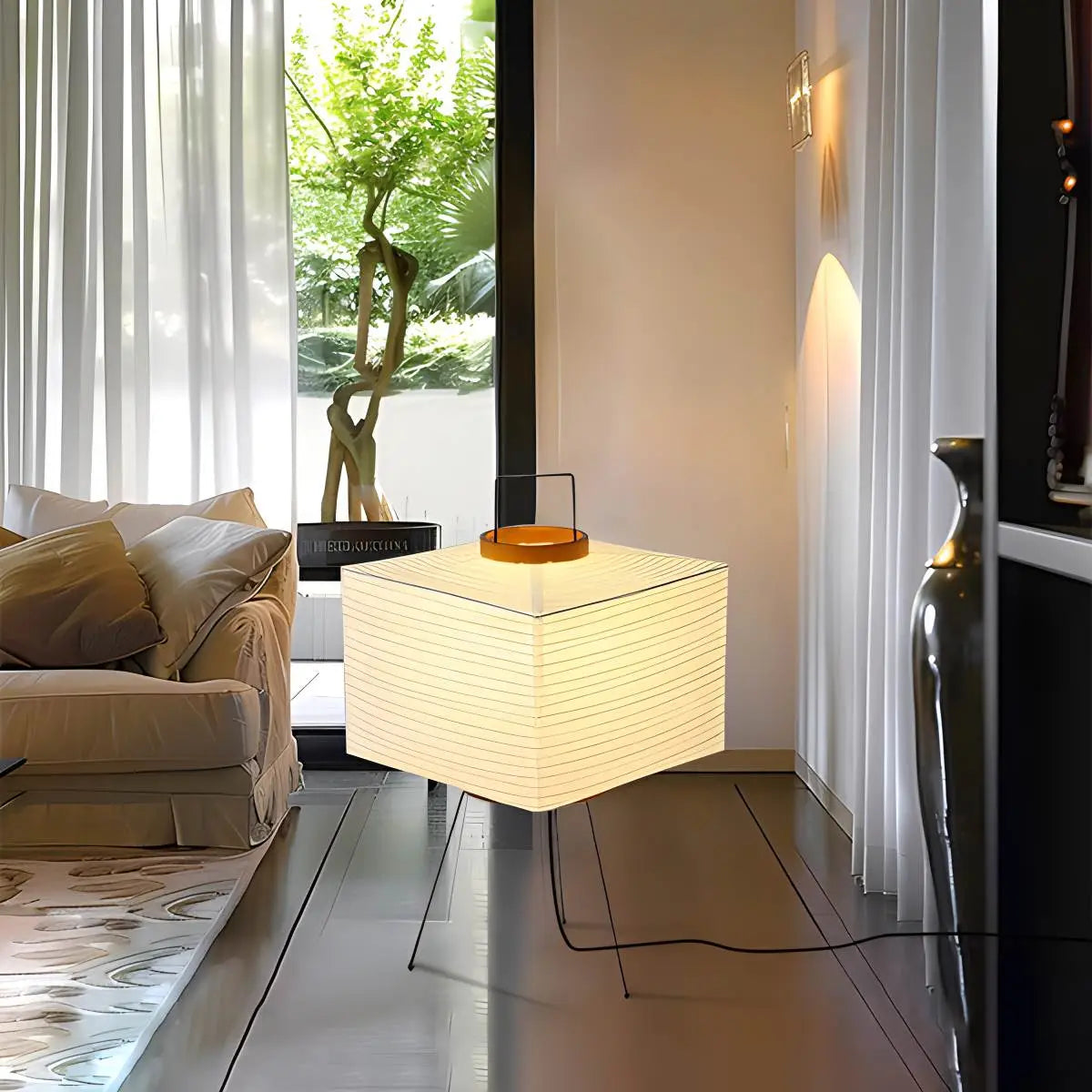 Rice Paper Art Floor & Table Lamp | Desfino