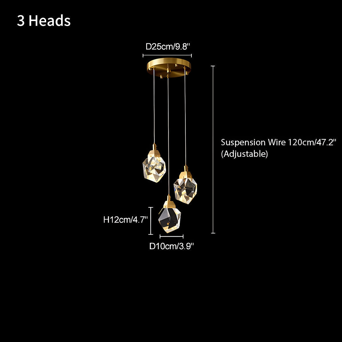 Rock Crystal Rain Chandelier for Living Room | Desfino