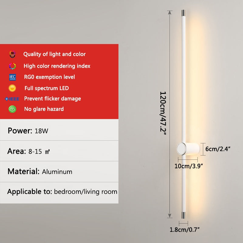 Long Roman Column Wall Lamp for Bedroom | Desfino